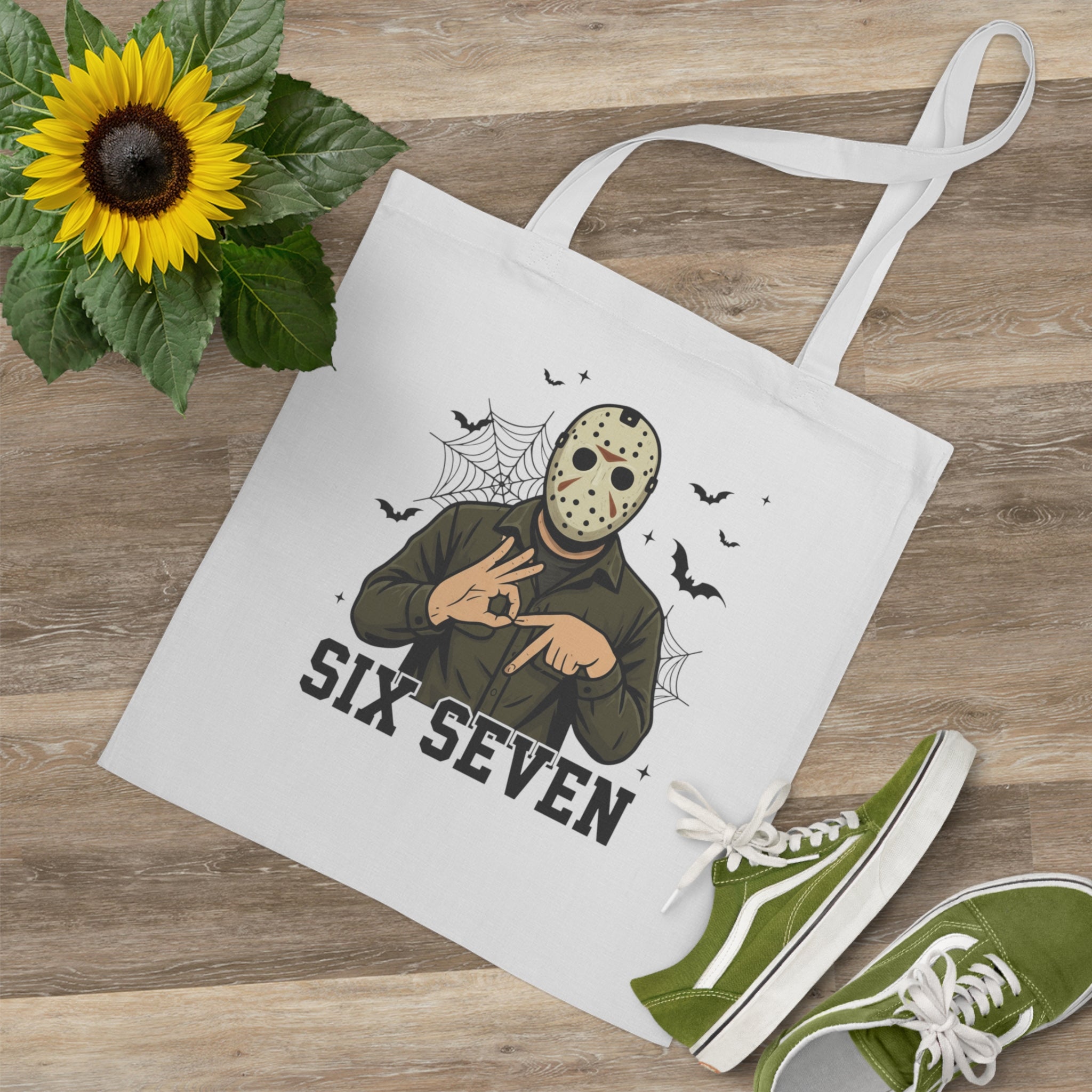 Jason Voorhees Six Seven Funny Halloween Horror Movie Chucky 67 Tote Bag