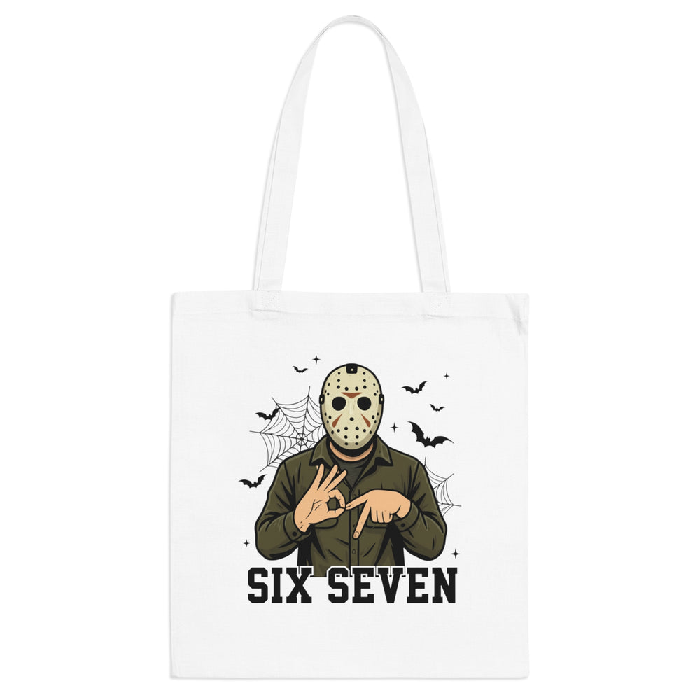 Jason Voorhees Six Seven Funny Halloween Horror Movie Chucky 67 Tote Bag