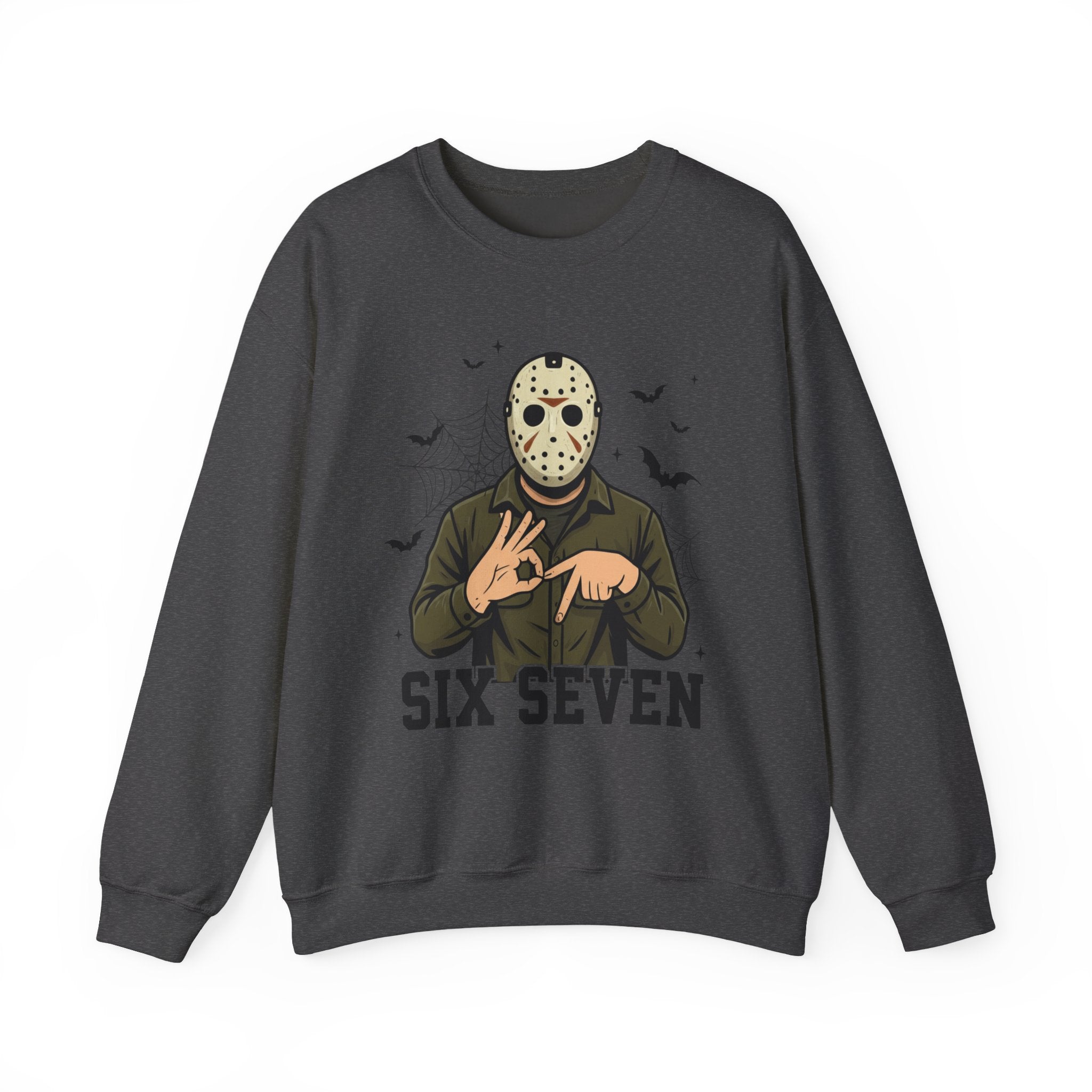 Jason Voorhees Six Seven Funny Halloween Horror Movie 67 Crewneck Sweatshirt