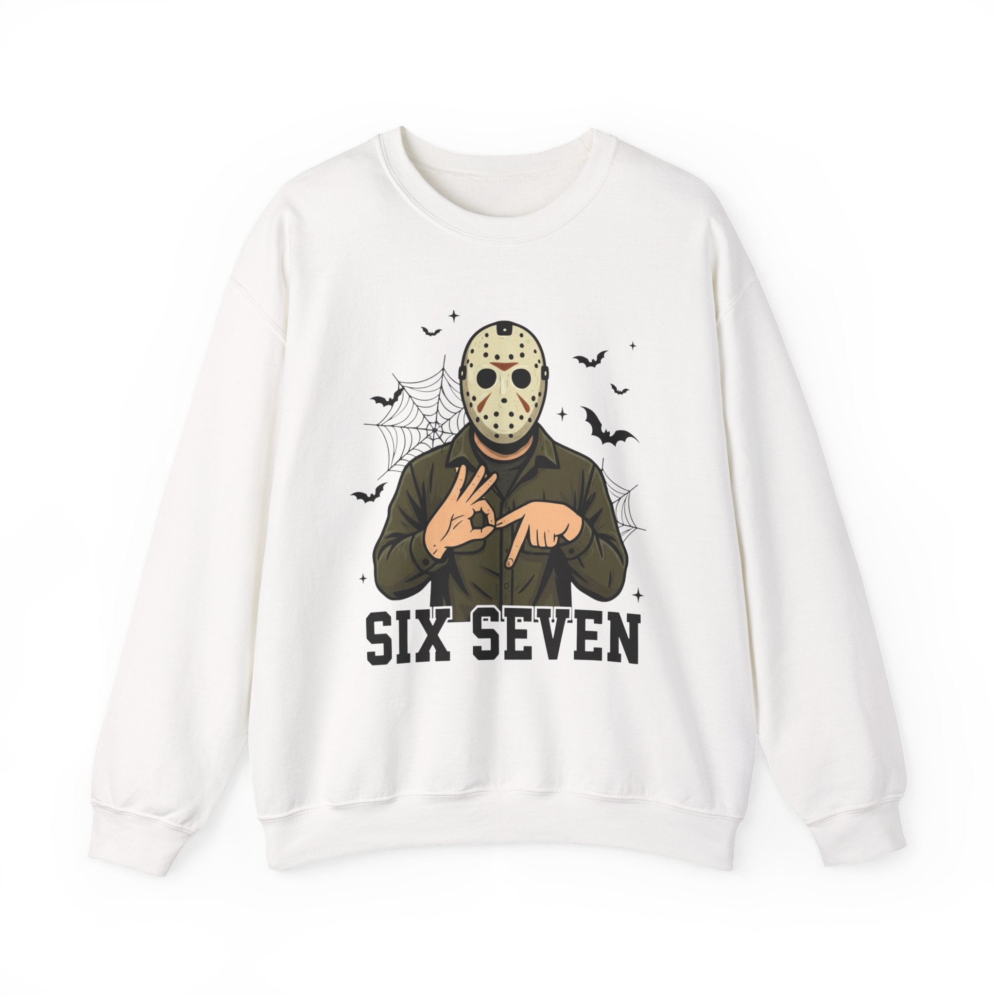 Jason Voorhees Six Seven Funny Halloween Horror Movie 67 Crewneck Sweatshirt