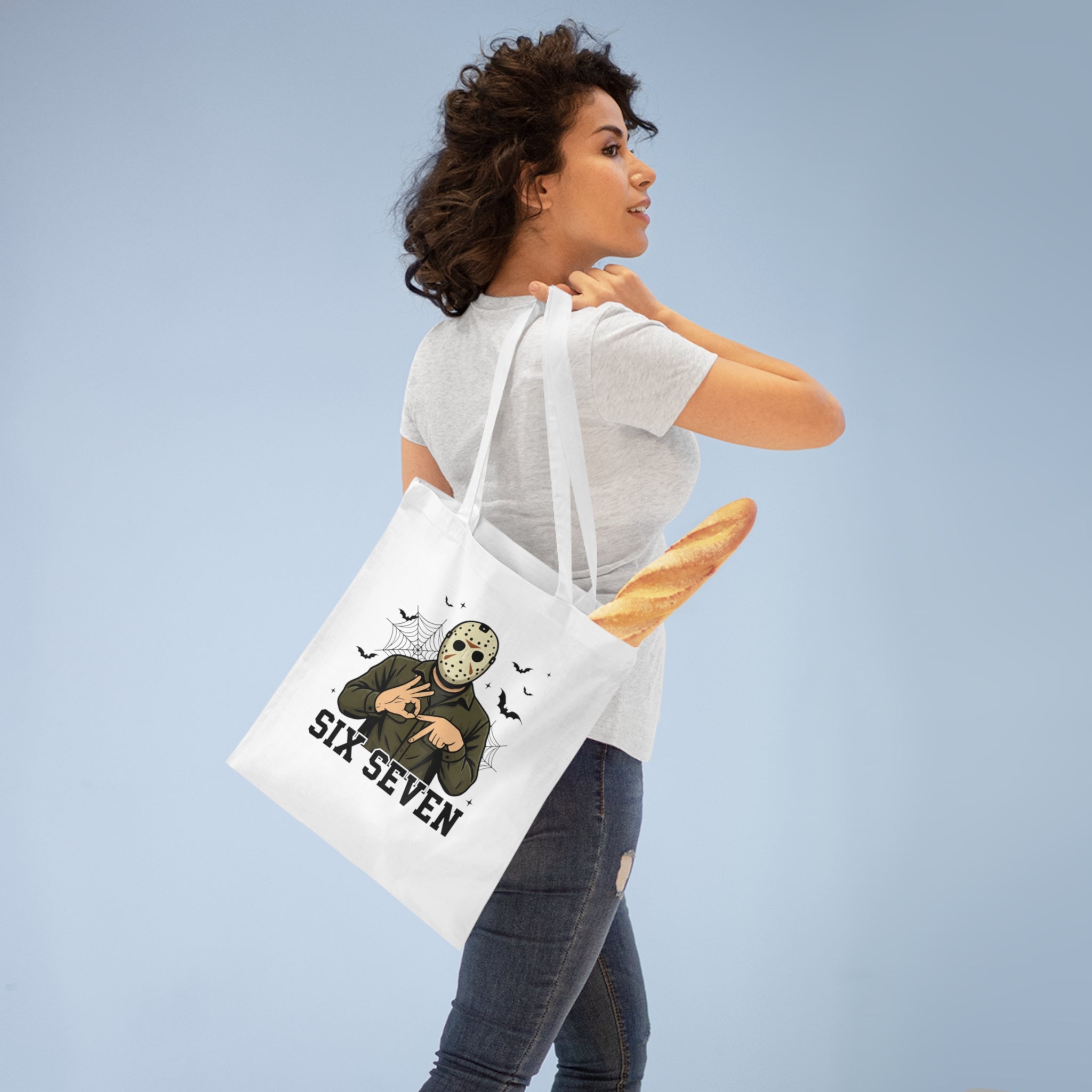 Jason Voorhees Six Seven Funny Halloween Horror Movie Chucky 67 Tote Bag