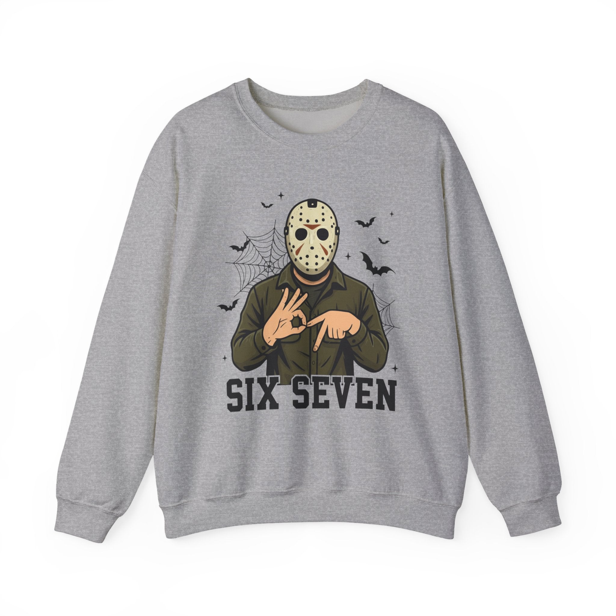 Jason Voorhees Six Seven Funny Halloween Horror Movie 67 Crewneck Sweatshirt