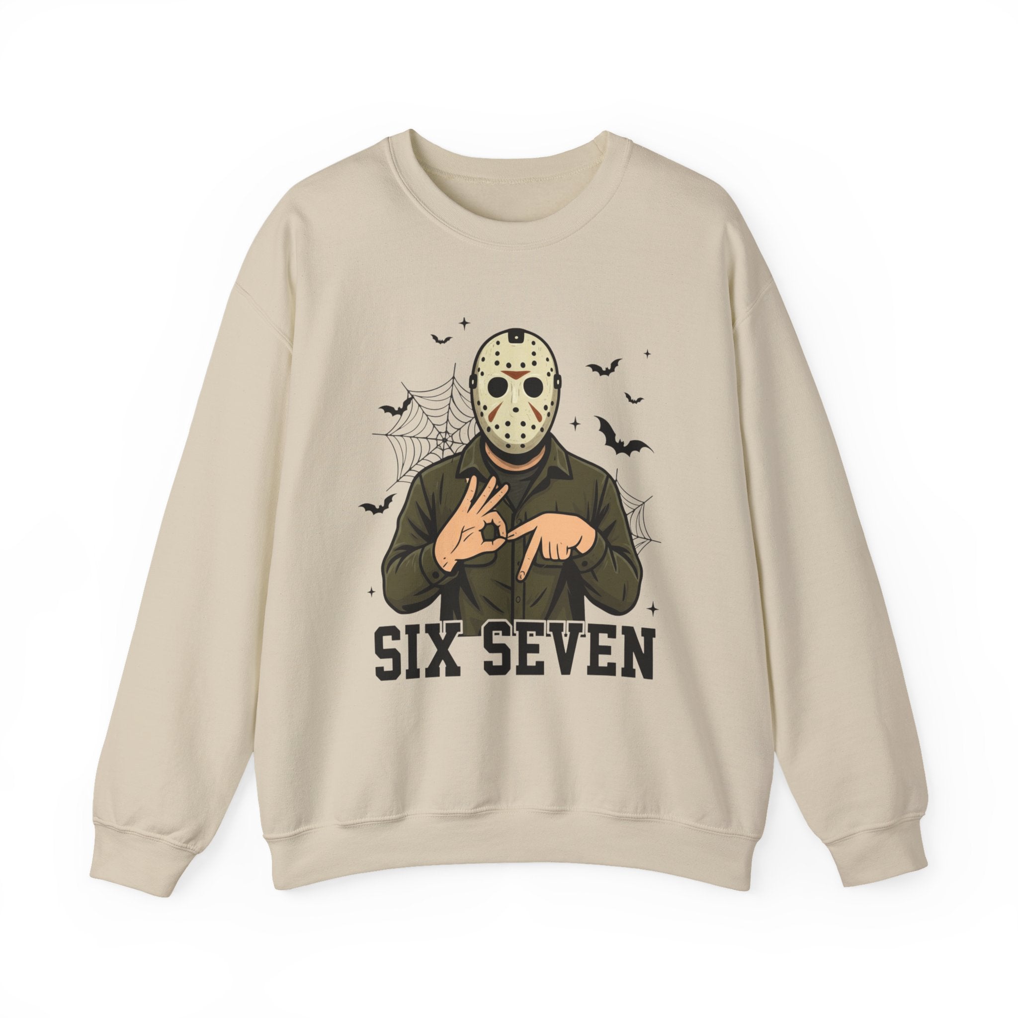 Jason Voorhees Six Seven Funny Halloween Horror Movie 67 Crewneck Sweatshirt