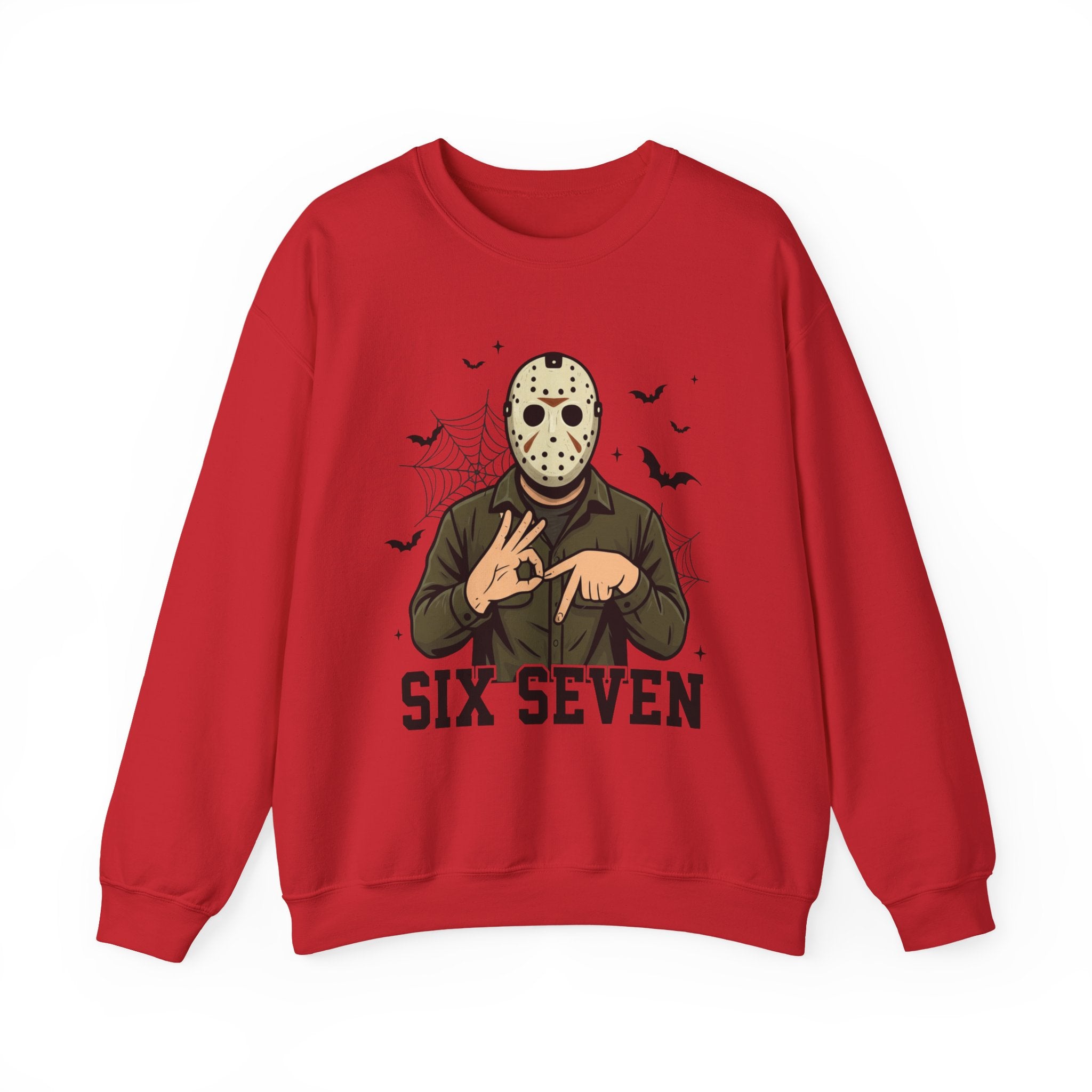Jason Voorhees Six Seven Funny Halloween Horror Movie 67 Crewneck Sweatshirt