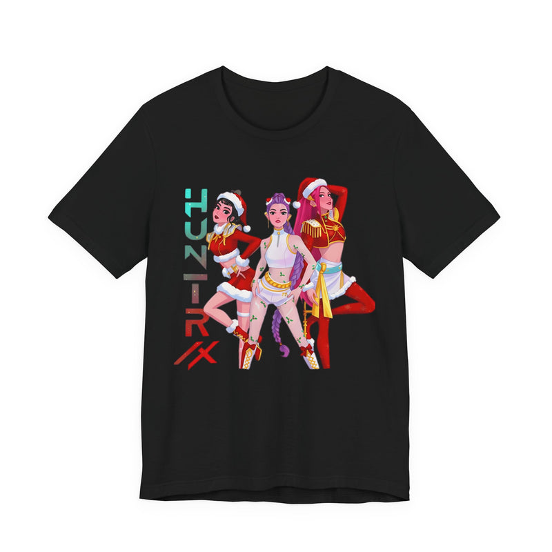 Huntrix Christmas Pose Kpop Demon Hunters Xmas Unisex T-Shirt